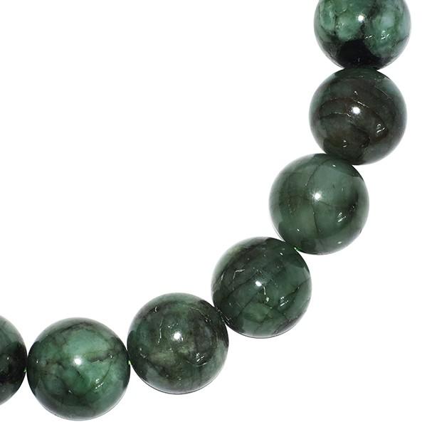 エメラルド ブレスレット 11.8mm 18cm サイズ 誕生石 5月 天然石