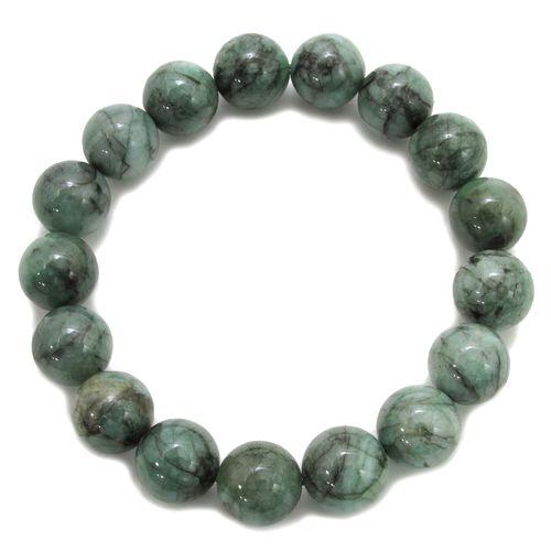 エメラルド パワーストーン ブレスレット12mm エメラルド ブレスレット 12mm 送料無料 一点物 111-25971