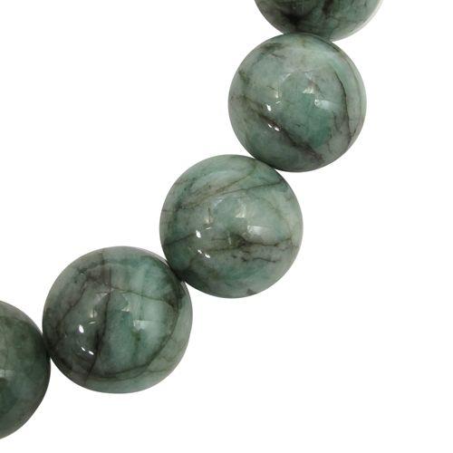 エメラルド ブレスレット 12mm 19cm メンズL レディースLL