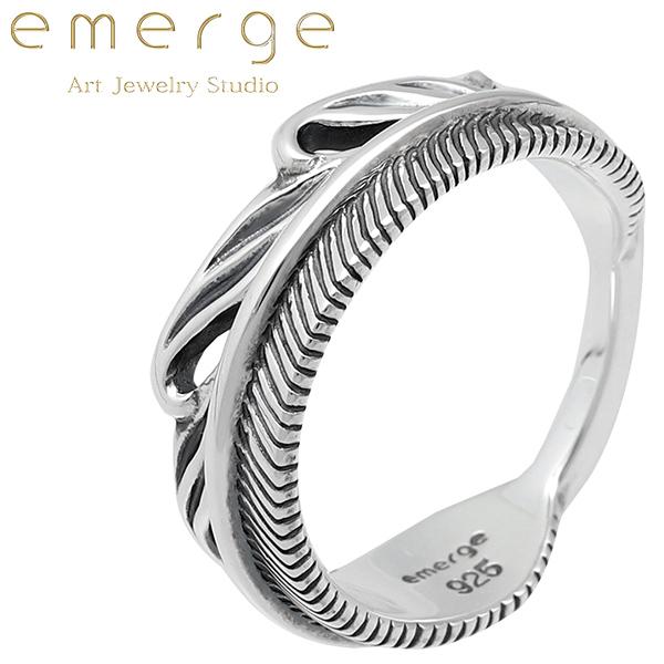 emerge エマージュ フェザー リング 10〜24号 指輪 羽根 シルバーリング メンズリング シルバー シルバー925 シルバーアクセ 羽 シンプル｜ginnokura｜02