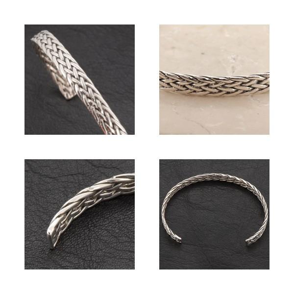 メッシュ バングル 編み込み ノット ニット ブレスレット 腕輪