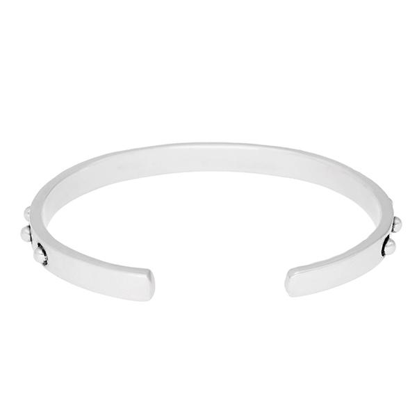 スタッズ シルバー バングル 鋲 スパイク パンク ブレスレット