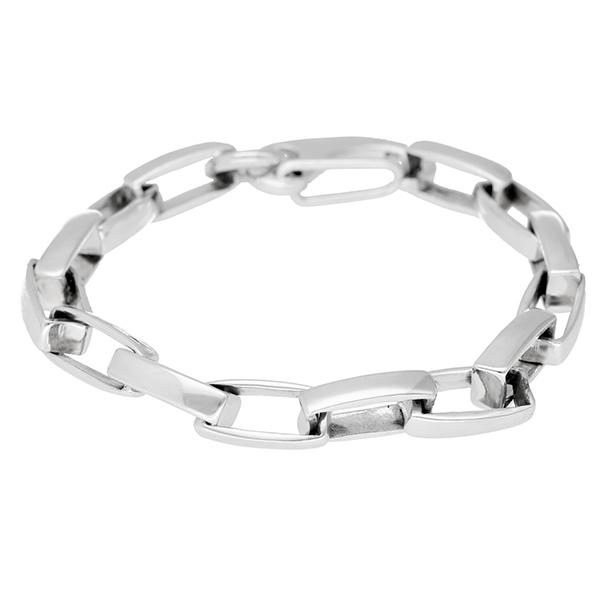 925シルバー チェーンブレスレット 約20cm 幅6.5mm 喜平チェーン シルバーブレスレット 18cm 19cm 20cm シンプル