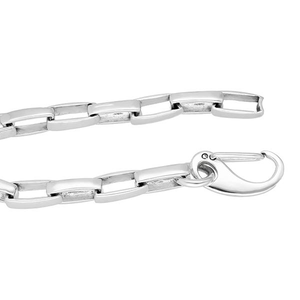 あずきチェーン シルバー ブレスレット 20cm シンプル 小豆
