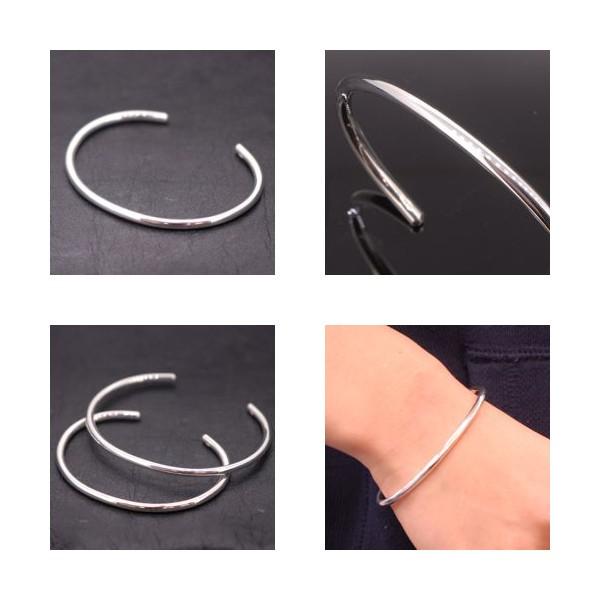 シルバー925 シルバーブレスレットシンプル バングル 銀 シンプル プレーン 8.0mm幅 甲丸 プレーン バングル シルバー925 ブレスレット