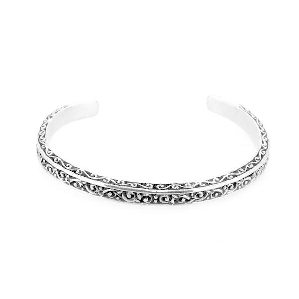 最初の アラベスク バングル 唐草 レリーフ ブレスレット 腕輪
