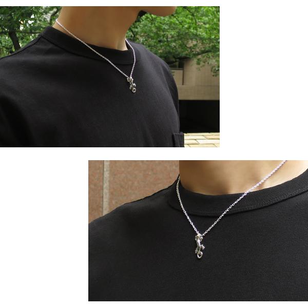 ヤモリ ネックレス メンズ レディース シルバー トカゲ アバロンシェル