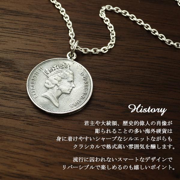 イギリス 5ペンス コイン ペンダント (50cmチェーン) 硬貨 イギリス 5ペンス コイン ペンダント (50cmチェーン) 硬貨