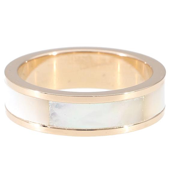 白蝶貝 ステンレス リング 9号 指輪 サージカルステンレス ピンク