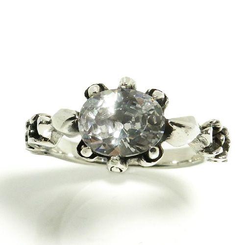 シルバーリング メンズ ジルコニア エイト クロー 15-21号 人気