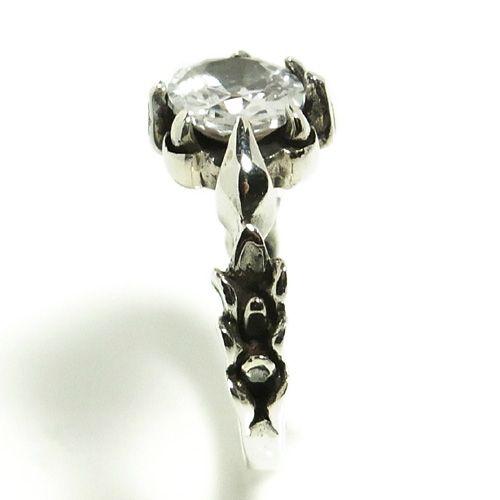 シルバーリング メンズ ジルコニア エイト クロー 15-21号 人気