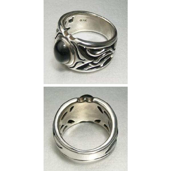 【値下げ】シルバーリング　925 メンズ　17号　唐草模様 r474_2.jpg