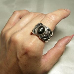 【値下げ】シルバーリング　925 メンズ　17号　唐草模様 r474_2.jpg