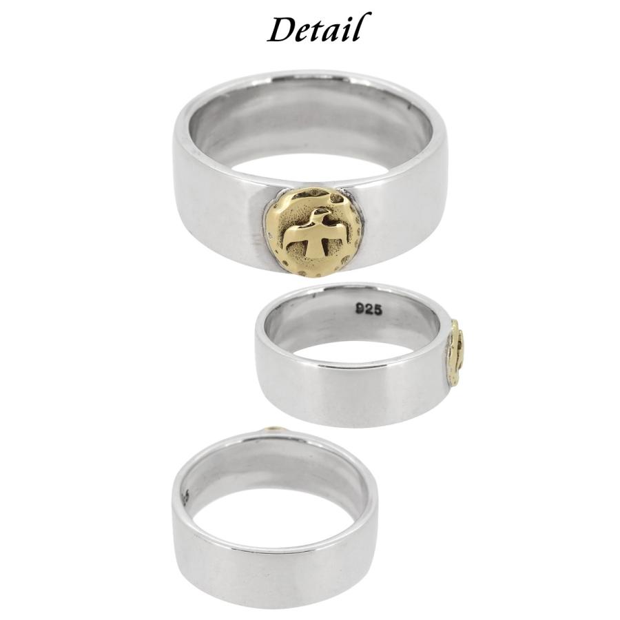 シルバーリング メンズ イーグル 鷲 ネイティブ メダル シンプル 13-23