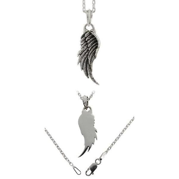 メンズ シルバーペンダントトップ フェザーウィング 羽 人気