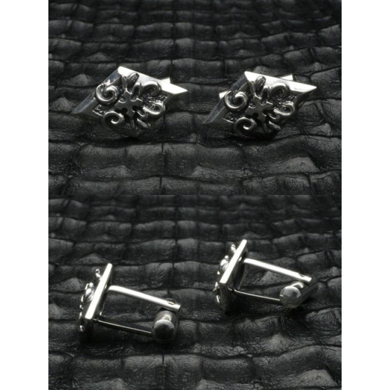 お手頃価格 エフエーエル シルバー スーツ 男性 メンズ カフスボタン エフエーエル カフスボタン 人気 F A L カフリンクス ひし形 クロス ヴァンパイアゴシックカフス シルバー ブランド メンズ メンズアクセサリー