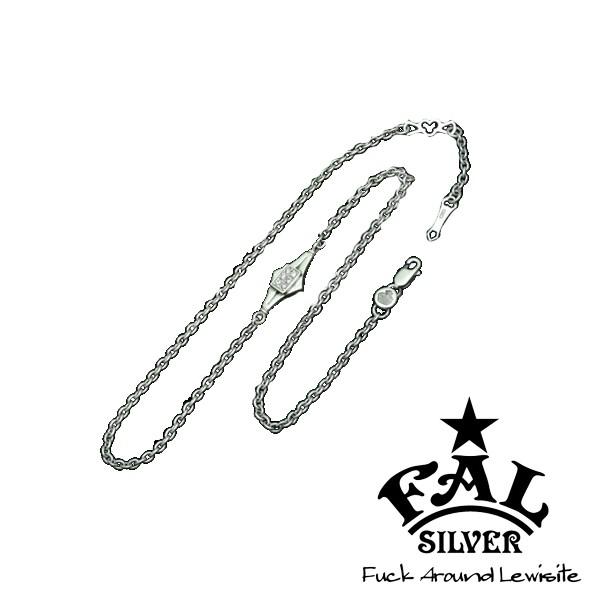 エフエーエル ネックレスチェーン メンズ ブランド シルバー IVCトランプダイヤ 80 チェーン クラスプロゴ 45cm-50cm F.A.L 人気 爆買