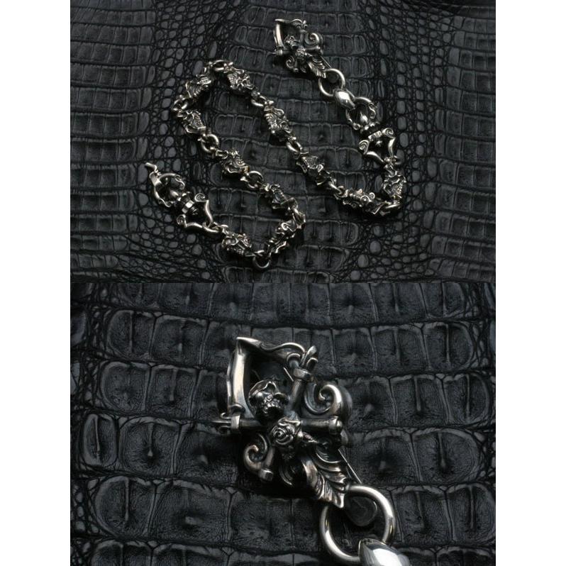 エフエーエル ウォレットチェーン メンズ ブランド シルバー アンクル