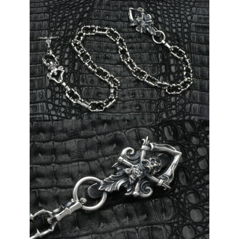 エフエーエル ウォレットチェーン メンズ ブランド シルバー アンクル