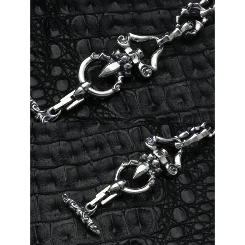 エフエーエル ウォレットチェーン メンズ ブランド シルバー アンクル