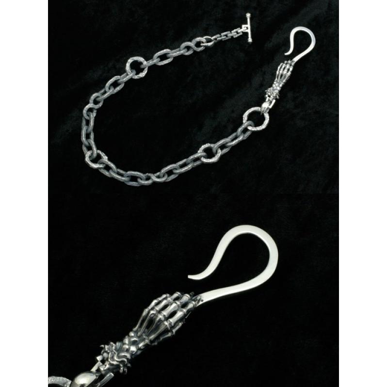 エフエーエル ウォレットチェーン メンズ ブランド シルバー デスパレートウォレットチェーン S スカル ハンド 手 錆 F.A.L 人気 |  | 01