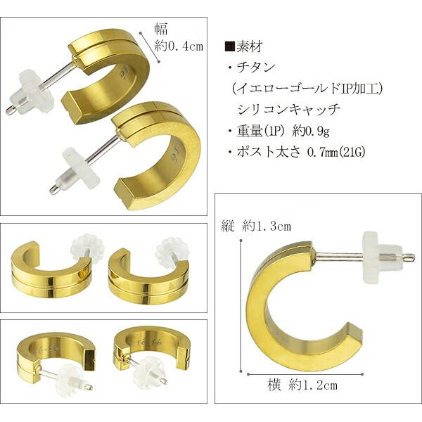 Phiten（ファイテン） ピアス チタン メンズ レディース 2P 両耳用 fe
