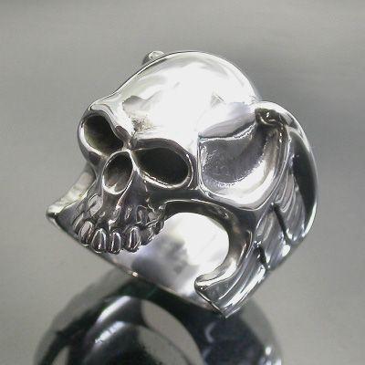 リング メンズ シルバー スカル ドクロ ウィング 11-27号 ブランド