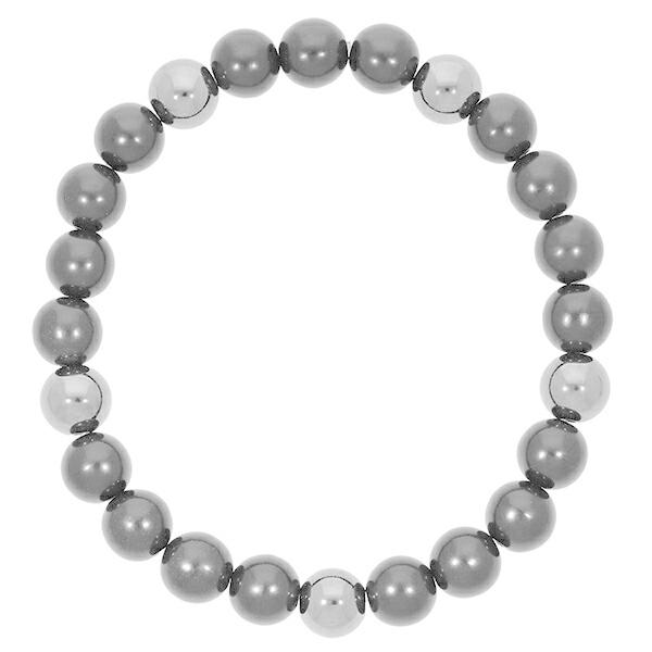 ブラックシリカ ヘマタイト ブレスレット 8mm 17.5〜19cm M〜LL サイズ