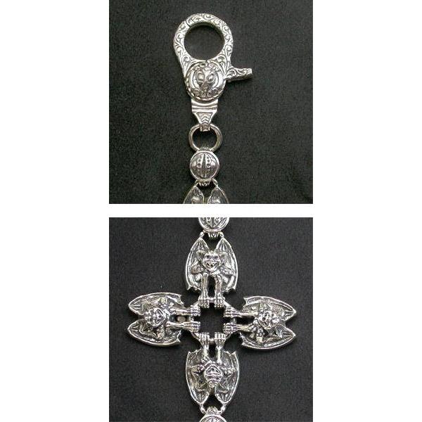 四体の悪魔シルバーキーチェーン メンズ ハード プレゼント : 新宿銀の