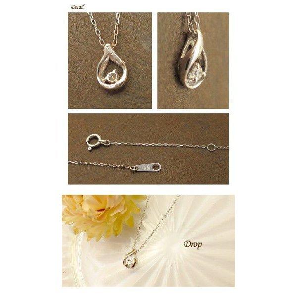 ゴールド ネックレス レディース ダイヤモンド 0.03ct ドロップ K10 ホワイトゴールド プレゼント 爆買の画像