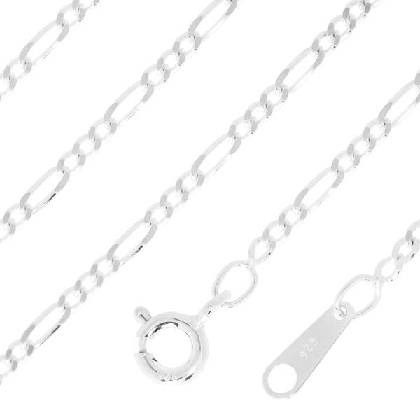 シルバーチェーン 925 ネックレスチェーンのみ フィガロチェーン 50cm