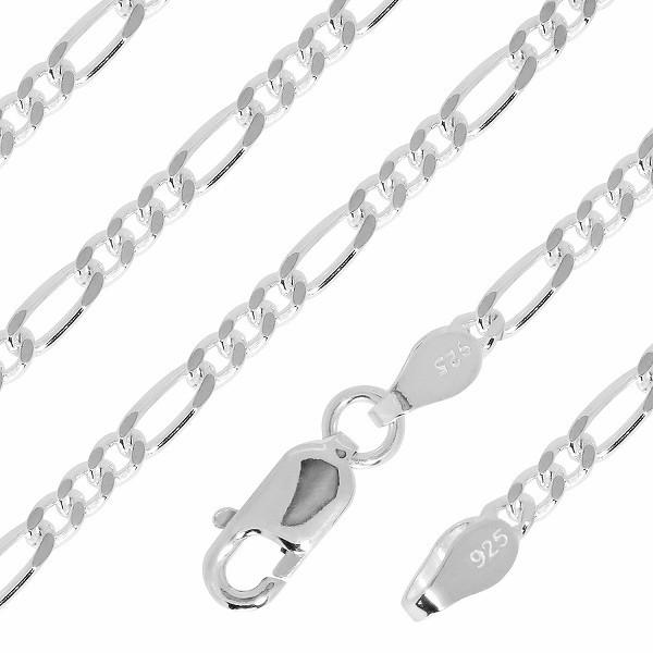 こやまシルバー925 フィガロチェーン ネックレス 約55cm 幅6mm