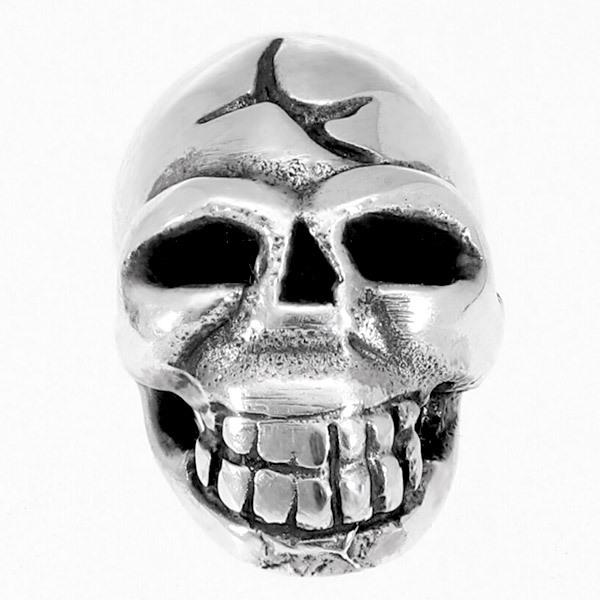 スカル ドクロ ブラック シルバービーズ 1個売り 粒売り バラ