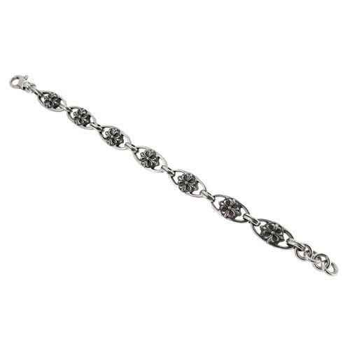 シルバーブレスレット メンズ リリィ クロス プレート 18cm 人気