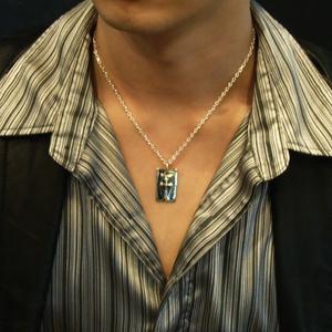 ネックレストップ メンズ シルバー クロス プレート 人気 かっこいい