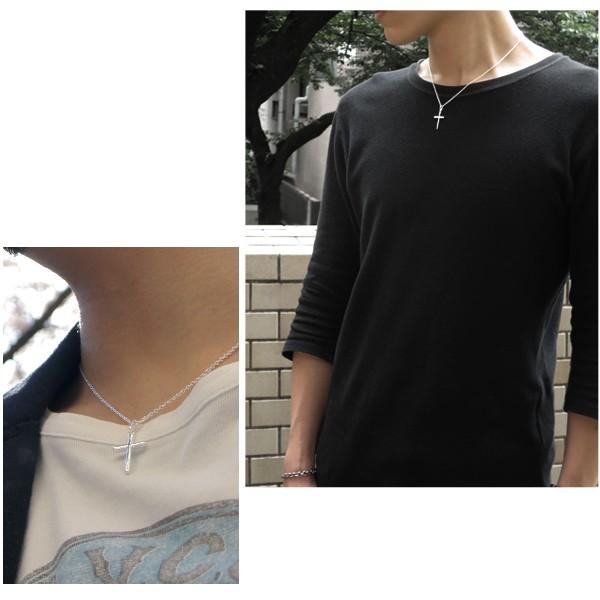 クロス ペンダントトップ メンズ シルバー シンプル 鏡面 十字架