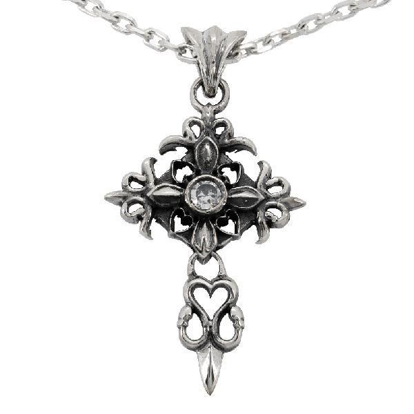 ネックレス メンズ シルバー ハート ダガー クロス 人気 かっこいい