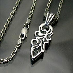 ネックレストップ メンズ シルバー 鱗模様 ハード 人気 かっこいい