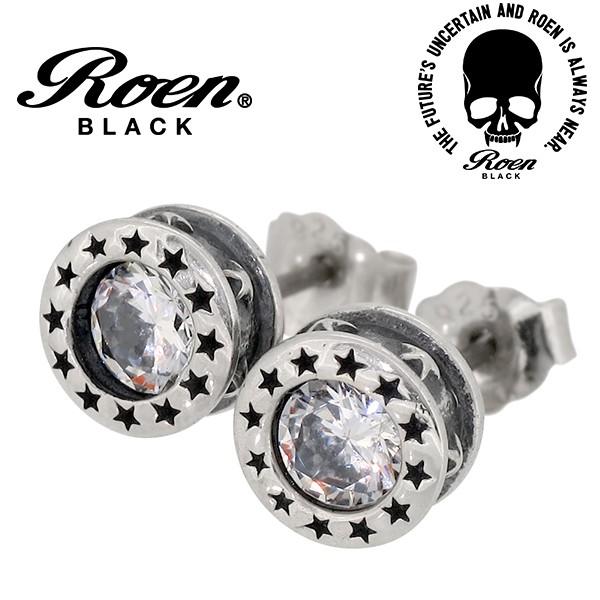 ロエンブラック ピアス ブランド メンズ 星 スター シルバー ジルコニア 2p 両耳 おしゃれ Roen Black 芸能人 プレゼント 人気アイテム