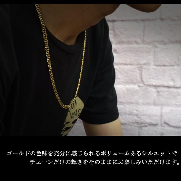 Roen（ロエン） ゴールドネックレス メンズ ブランド 6面カットダブル 