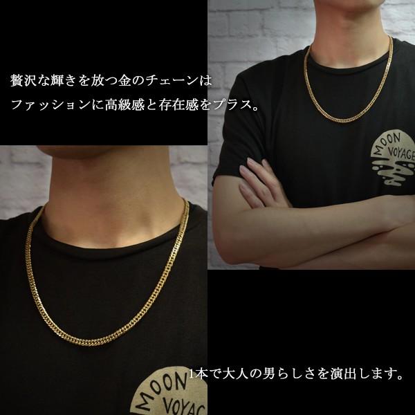 Roen（ロエン） ゴールドネックレス メンズ ブランド 6面カットダブル 
