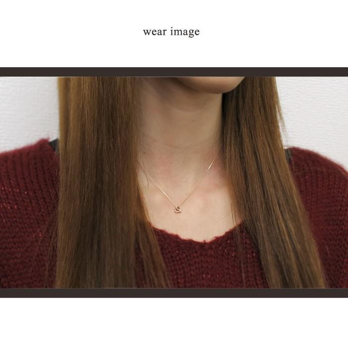 0.01ct ダイヤモンド ハート K10 ピンクゴールド ネックレス 10金