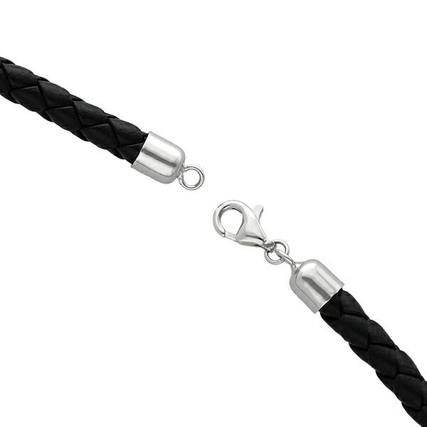 Polyester cord/2.0mm Black Leather Necklace Cord Necklace/Choker Cord/Black Leather Necklace with Stainless Steel Clasps, DIY Necklace Line