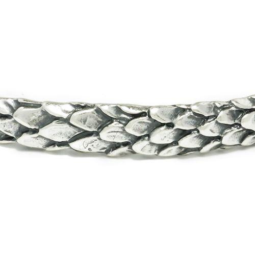 シルバーバングル メンズ 龍鱗 ドラゴン 幅約0.7cm ブランド シルバー