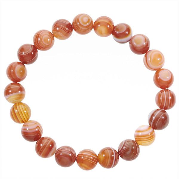 サードオニキス ブレスレット 10mm 17〜19cm M〜LL サイズ 誕生石 8月