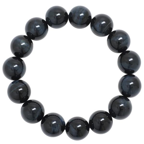 ブルータイガーアイ ブレスレット メンズ 14mm 18.5cm 3A級