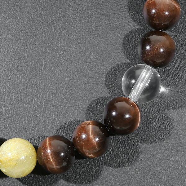 レッドタイガーアイ ルチルクォーツ 水晶 ブレスレット 8mm 18cm