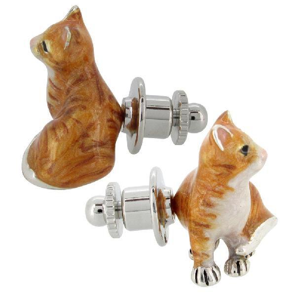 4℃猫型ピンブローチ(シルバー925) ブローチ 猫 ネコ シルバー925 SV925 金属アレルギー対応