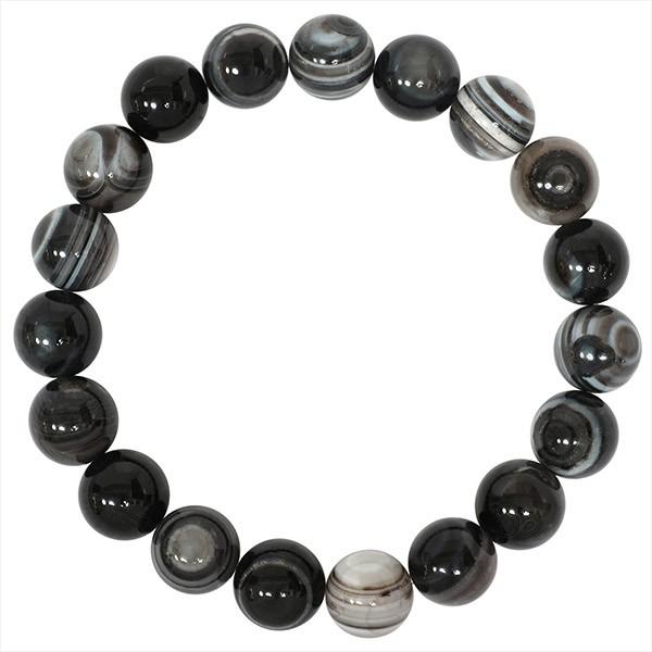 天眼石 ブレスレット 10mm 17cm-19cm アイアゲート 天然石