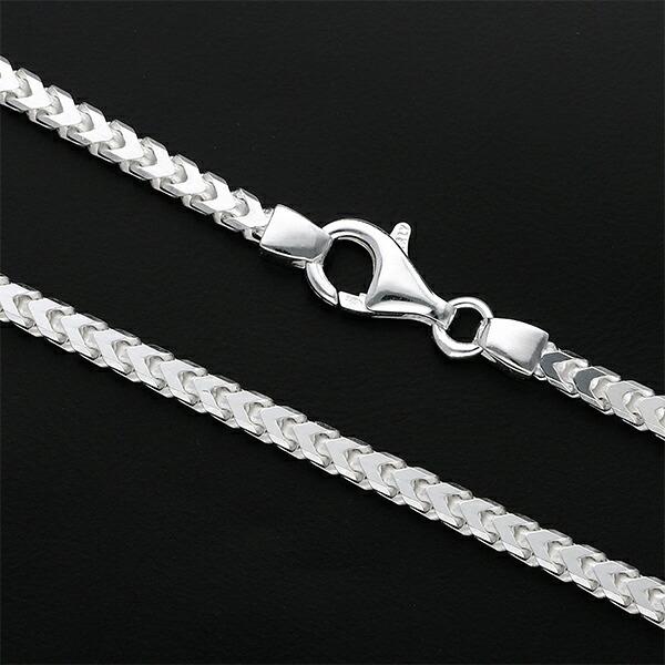 シルバー925 ネックレス フランクリンチェーン 45cm 幅約2.8mm